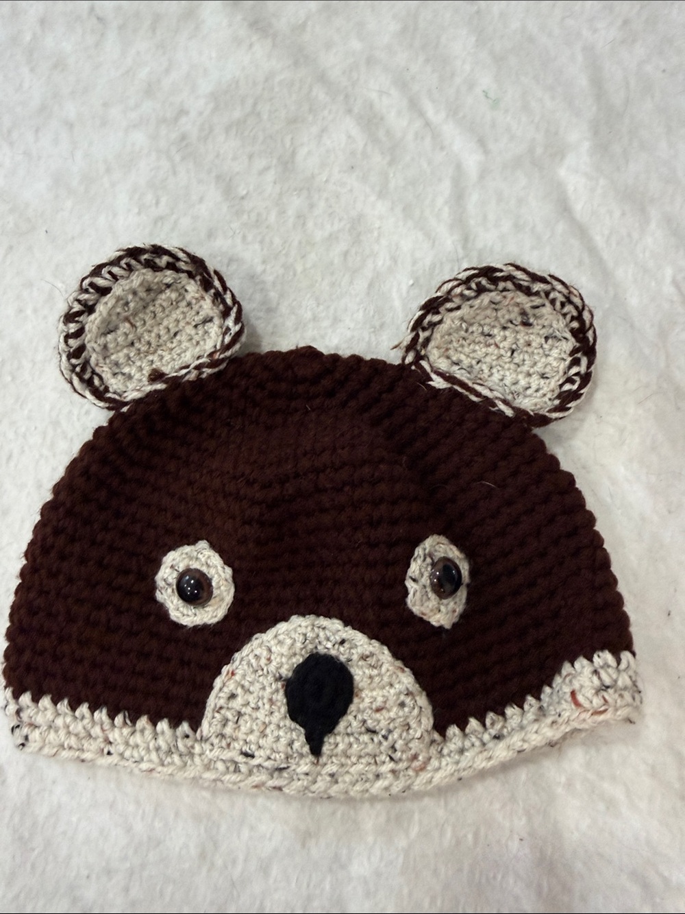 Handcrafted Brown Bear Crochet Winter Hat